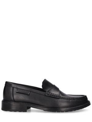 Pantofi loafer din piele Moschino negru