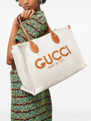 Shopper kabelka s potiskem Gucci