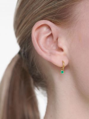 Boucles d'oreilles à boucle Monica Vinader vert