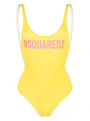 Plavky s potlačou Dsquared2 žltá
