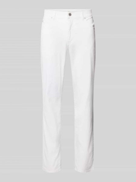 Spodnie w jednolitym kolorze Brax białe