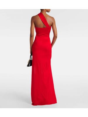 Drapiruotas maksi suknelė Blumarine raudona