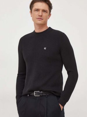 Pamučni pulover Calvin Klein Jeans crna