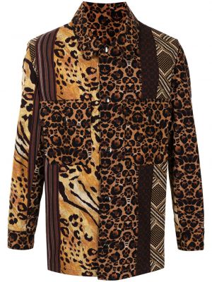 Camisa leopardo Pierre-louis Mascia marrón