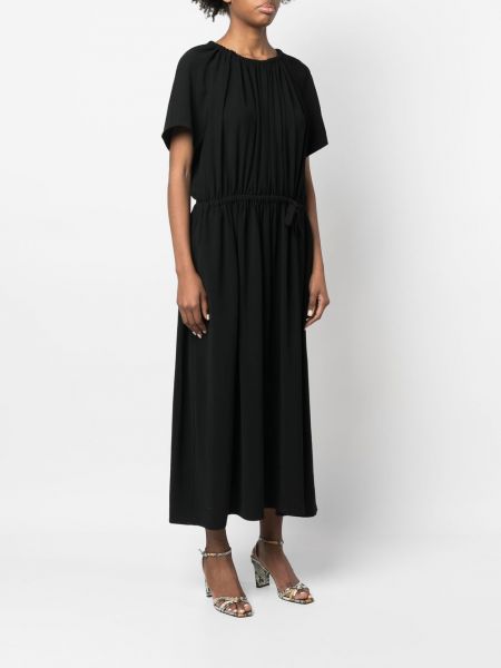 Plisované večerní šaty Yves Salomon černé
