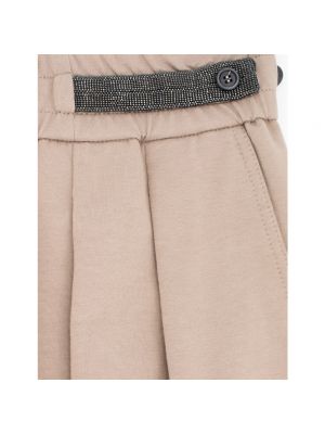 Pantalones de chándal de algodón Brunello Cucinelli marrón