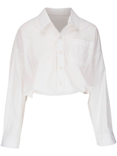 Памучна риза R13 бяло