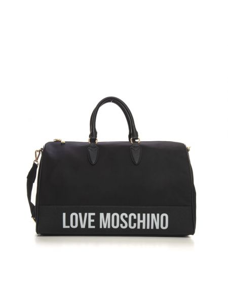 Torba podróżna elegancka Love Moschino czarna