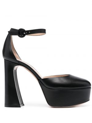 Pumps i mocka Gianvito Rossi svart