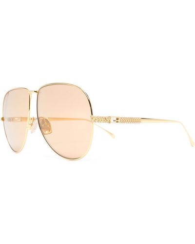Okulary przeciwsłoneczne Fendi Eyewear złote