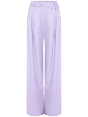 Ravne hlače Anna Quan vijolična