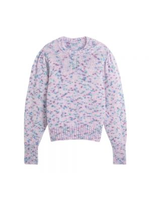 Sweter z okrągłym dekoltem Suncoo fioletowy