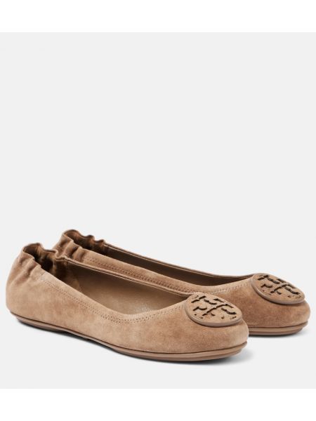 Ruskind ballerinaer Tory Burch brun