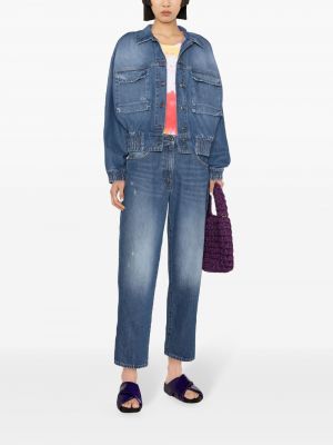 Jeansjacke mit taschen Msgm blau