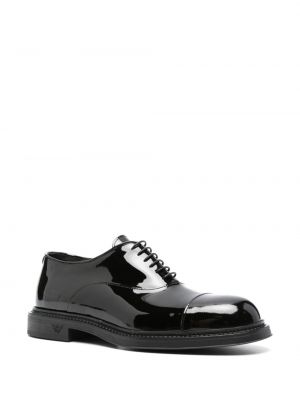 Chaussures oxford en cuir Emporio Armani noir