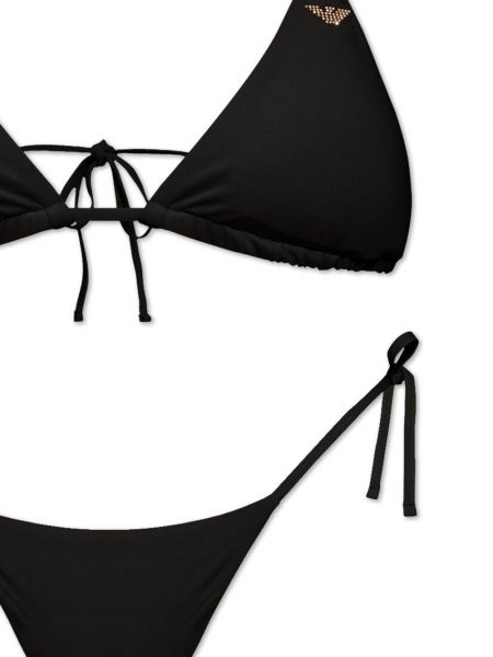 Bikini à imprimé Emporio Armani noir