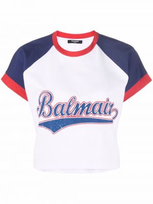 Trykt t-skjorte Balmain hvit