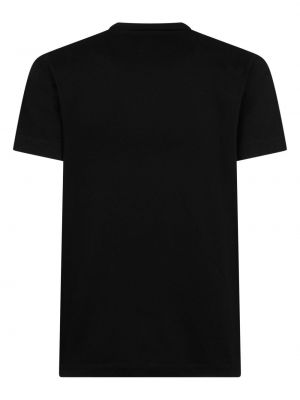 T-shirt avec imprimé slogan en coton à imprimé Dsquared2 noir