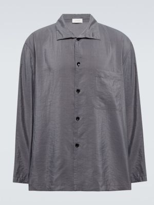 Hodvábna košeľa Lemaire sivá