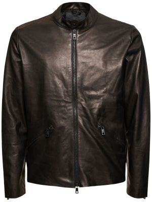 Kožna jakna Giorgio Brato crna