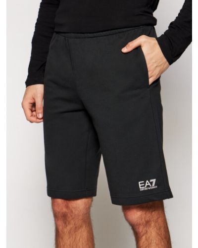 Pantaloni scurți de sport Ea7 Emporio Armani negru