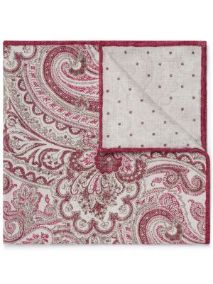 Virágos selyem nyakkendő nyomtatás Brunello Cucinelli piros