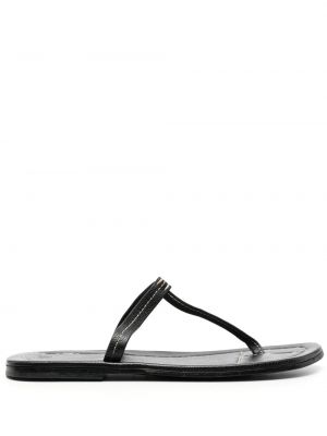 Kožené sandále Totême čierna