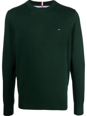 Bomull brodert sweatshirt Tommy Hilfiger grønn