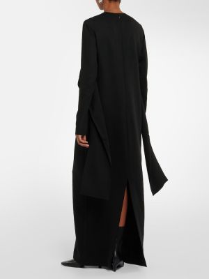 Dolga obleka z draperijo Toteme črna