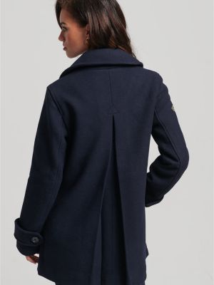 Шерстяной пиджак Superdry синий
