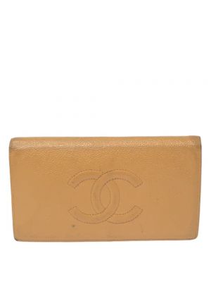 Beżowy portfel skórzany Chanel Vintage
