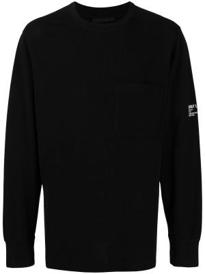 Bombažna majica z žepi Helmut Lang črna