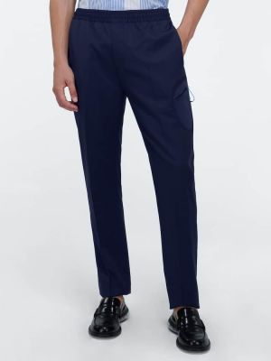 Pantaloni de lână Givenchy albastru