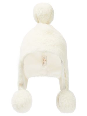 Alpaca silke linned hue for piger Max Mara Kids hvid