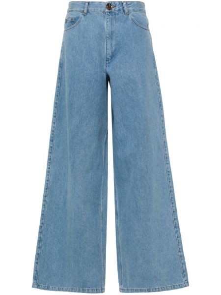 High waist jeans ausgestellt Soeur blau