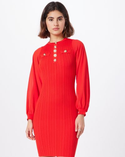 Pletena obleka Karen Millen rdeča