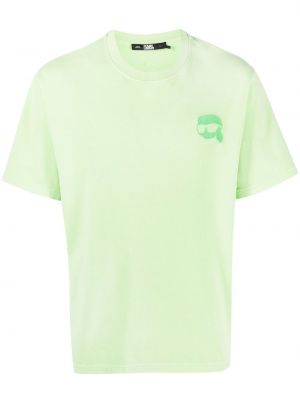 Тениска бродирана Karl Lagerfeld зелено