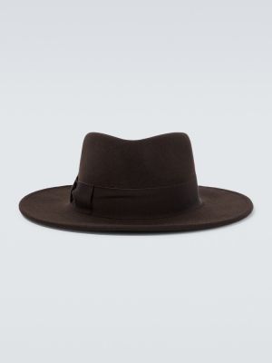 Veltinio vilnonis kepurė Borsalino ruda