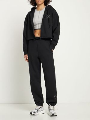 Kapucnis melegítő felső Adidas By Stella Mccartney fekete