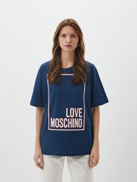 Футболка Love Moschino синяя