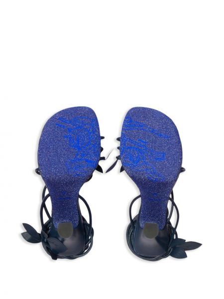 Sandały skórzane Burberry niebieskie