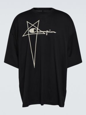 Bavlnené tričko Rick Owens čierna