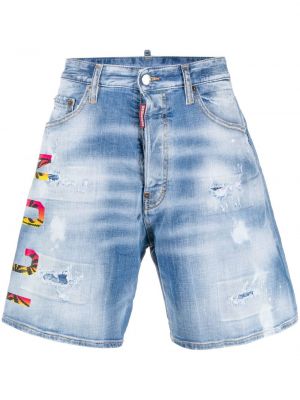 Shorts di jeans baggy Dsquared2 blu