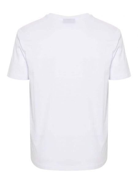 Raštuotas medvilninis marškinėliai Emporio Armani balta