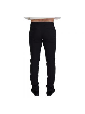 Pantalones chinos de lana slim fit Dolce & Gabbana negro