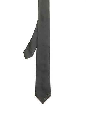 Шелковый галстук Zegna серый