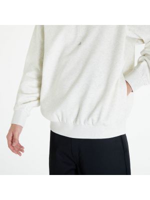 Μελανζέ φούτερ με φερμουάρ Adidas Performance λευκό