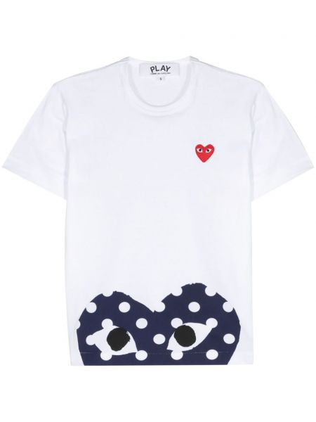 T-shirt Comme Des Garçons Play hvid