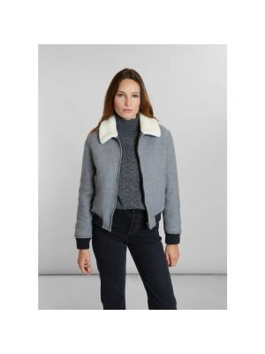Chaqueta de cuero de lana L'exception Paris gris