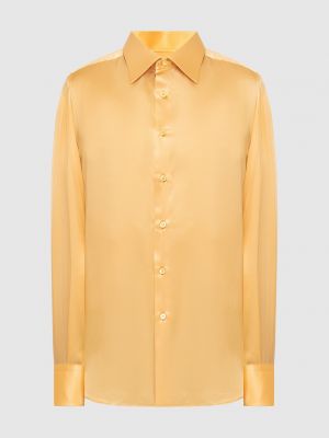 Шелковая рубашка Stefano Ricci желтая